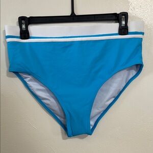 Yonique Blue‎ High-Waisted Bikini Bottoms NWOT
